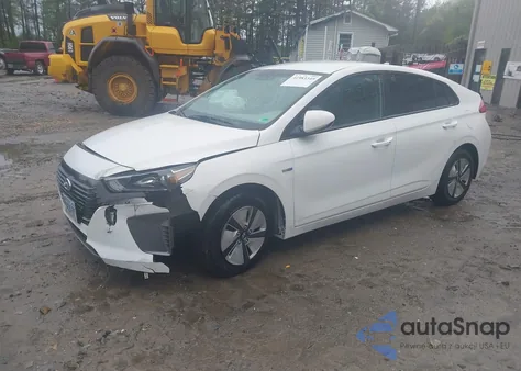 2017 Hyundai Ioniq Hybrid Blue from USA, damaged, VIN KMHC65LC0HU040044